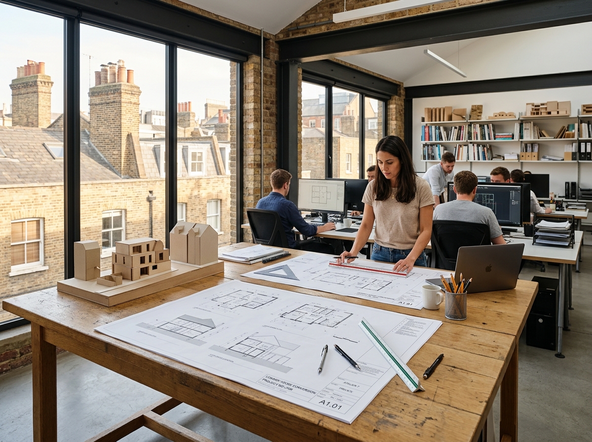 Technical planning application documentation and drawing sets submitted to the local authority
